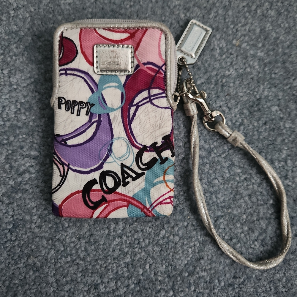 Coach Poppy Multicolor Wristlet